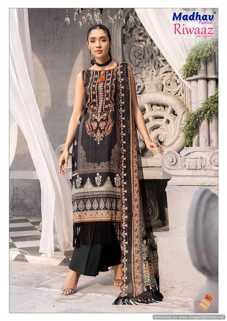 Madhav Riwaaz Vol 8 Cotton Wholesale Readymade Pakistani Salwar Suit Catalog — Wholesale Salwar Suits, MPA wholesale from Surat — view 3